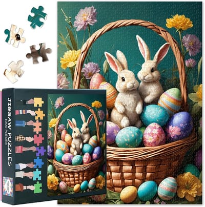 Puzzel 1000 Stukjes Kleurrijke Paaseieren - Uitdagend Legpuzzel voor Volwassenen en Gezin
