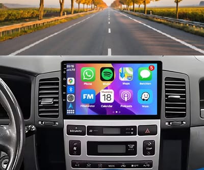 Autoradio 4/64GB met Carplay en Android auto | Geschikt voor Toyota Corolla Verso 2001-2007 Scapio | Radio scherm met Navigatie | 2001 2002 2003 2004 2005 2006 2007 | E120 E12