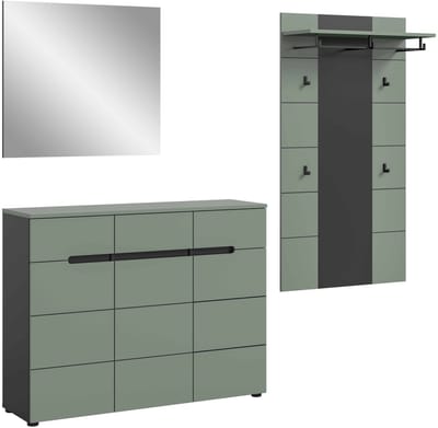 Canu kledingkastcombinatie Smoke Green NB Basaltgrijs NB - 37x215x190cm