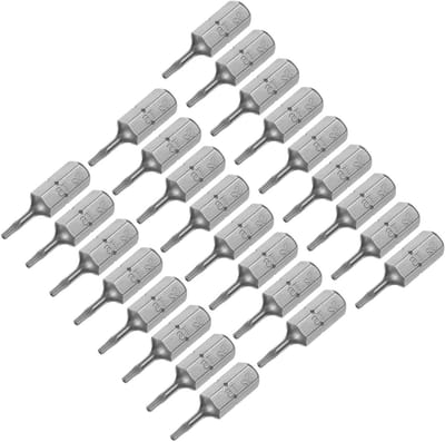 Torx Schroevendraaier Bits 1/4 Inch Hex Shank 25mm Lang T6, Magnetisch, Geschikt voor Auto Onderhoud, Verpakking van 25 Stuks