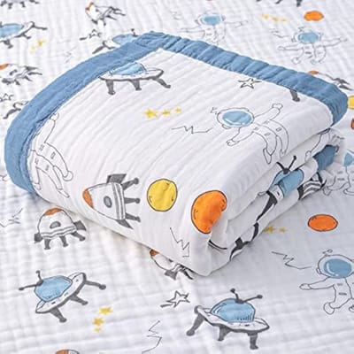 6-laags Mousseline Babydeken Katoen 110x110 cm - Zachte en Ademende Knuffel en Wikkeldeken Unisex