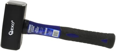 GEKO Clubhamer - 1500g - Fiberglas TPR Handvat - Carbon Staal - Antislip Grip
