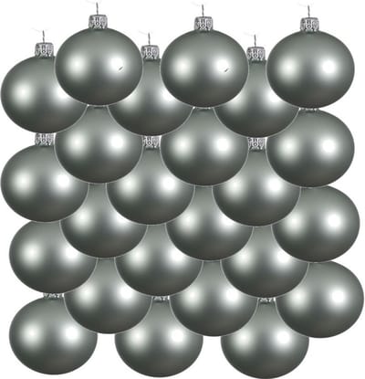 18x Mintgroene glazen kerstballen 6 cm - Mat/matte - Kerstboomversiering Mintgroen