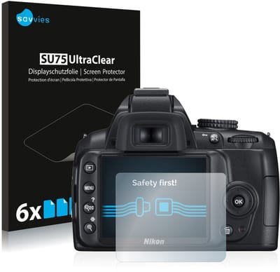 Savvies - Screenprotector voor Nikon D3000 - Folie Beschermfolie transparant 6 Stuks