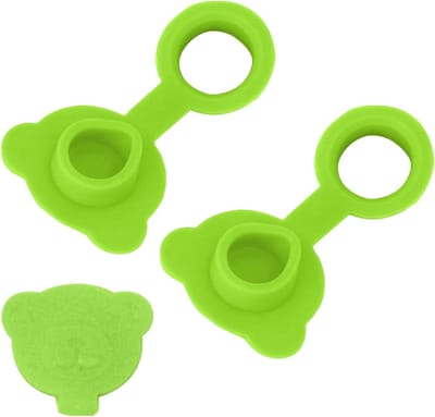 Badstopper met motief - Wastafelplug siliconen - Veilige badtijd - Schattig berenontwerp - 35 cm lengte - Grijsgroen