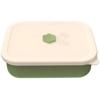 Hittebestendige Siliconen Lunchbox 4 Vakken Vetverminderende Maaltijdbox Kantoorwerker Schoolstudent Draagbare Voedselcontainer beige