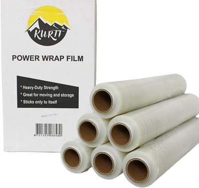 Stretchfolie Handrollen - Wikkelrol Palletfolie - Transport Verpakken - 23 Micron Sterk - 6 Rollen 50m - Transparant