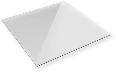 Tische Glasplaat voor kachel en tafelblad van helder glas, 50 x 50 cm, 6 mm ESG veiligheidsglas, vonkenbeschermingsglas, glazen bodem voor open haard, glasplaat, glasplaat, schoorsteenbescherming