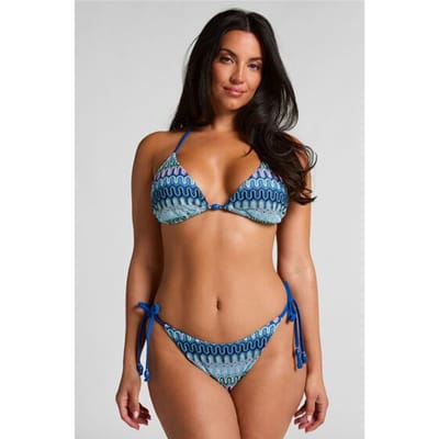 Hunkemöller Hoog uitgesneden bikinibroekje Cali Blauw