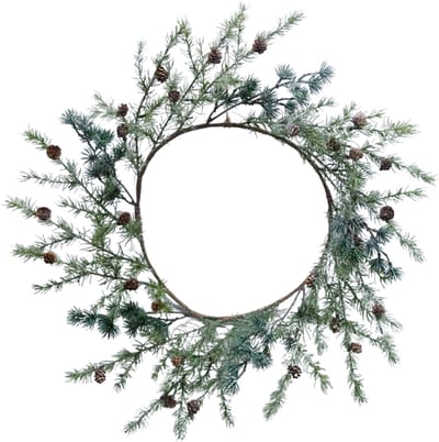 by Mooss - Krans - Kerst - Winter - Snow - Ice - Dennenappel - Frosted - Decoratief - Ã˜ 60 cm