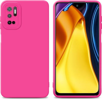Cadorabo Hoesje geschikt voor Xiaomi RedMi NOTE 10 5G / POCO M3 PRO 5G in FLUID HOTPINK - Beschermhoes gemaakt van flexibel TPU silicone Cover Fluid Case