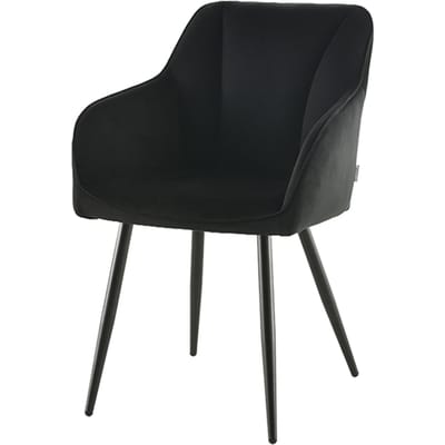 Milton & Oldbrook Velvet Eetkamerstoel Nivala Zwart