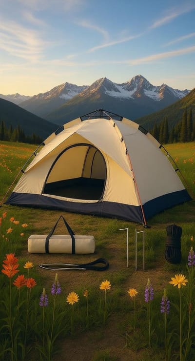 Dutchers® Pop-Up Tent 2-3 Personen – Automatische Tent voor Kamperen, Reizen, Strand & Hiking - Campingtent - Kampeertent - Koepeltent – UPF 50+ - UV Bestendig – Waterdicht & Ventilerend – Inclusief Draagtas, Haringen & Touwen