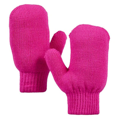 Apollo - Feest baby handschoenenen - Fluor rose - one size - Baby feestkleding - Feestartikelen - Oeteldonk - Carnaval - Party