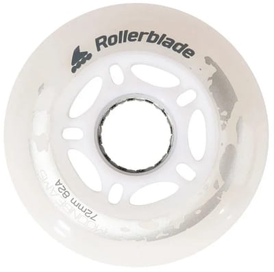 Roulettes Rollerblade MOONBEAMS 72mm 82A Lumineuses 4pcs Blanc