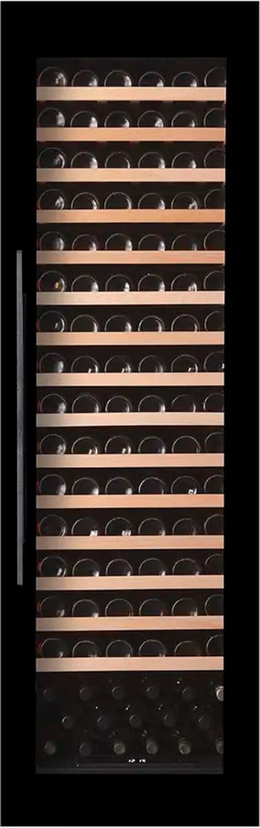 Pevino Majestic 107 flessen - 1 zone - front met zwart glas - Integreerbaar