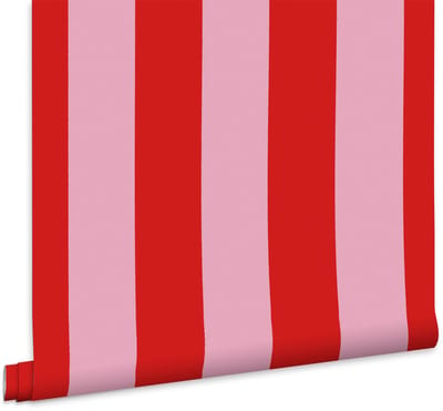 Woezel & Pip - Behang Toversliert rood/roze