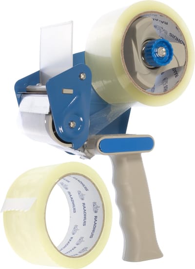 Raadhuis tape dispenser - met 2 rollen PP tape - 48mm x 66m