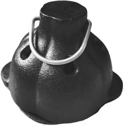 Gietijzeren Rookoven - Knoflook Rooster - Barbecue Aroma - Innovatieve Luchtstroom - 12x12x12 cm - Zwart