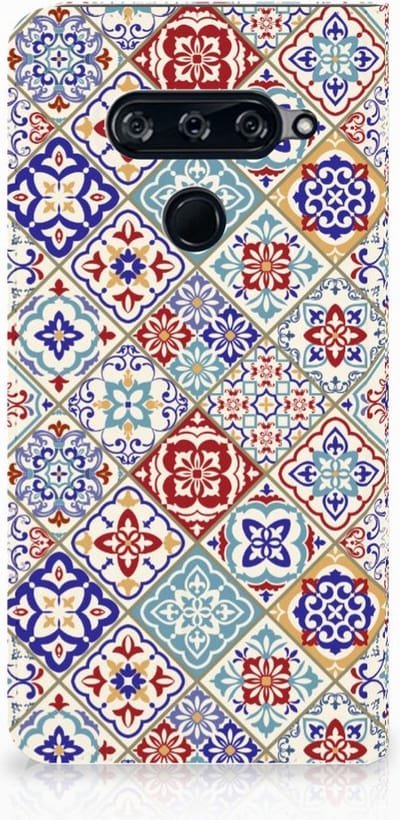 LG V40 Thinq Standcase Tiles Color