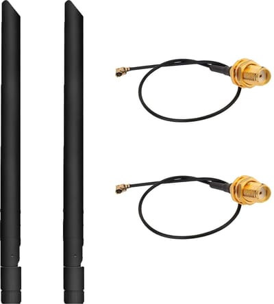 JeiibrZui IPEX 4 Naar RP-SMA Externe Antennekabel - Wifi-Antenne Voor Pc - Hoge Kwaliteit Vergulde Connector Verbeterd Signaal - 1 - Zwart