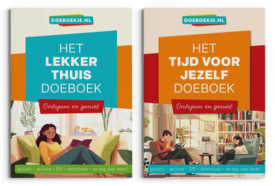 Tijd voor Jezelf + Lekker Thuis Doeboek - voor volwassenen - puzzelen, hersenkrakers, escapespellen/detectives, spelletjes - aanbieding, cadeau