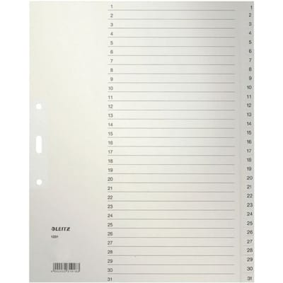 Leitz 1231 Register DIN A4 Bovenbreedte 131 Manila papier Gr