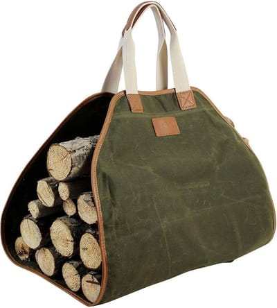 Canvas Log Carrier Bag - Haardhout Draagtas - Brandhout zak - Draagtas Brandhout - Openhaard kachel Accessoires - Indoor Outdoor Firewood Carrier Portable Storage Bag - brandhout opbergtas -grote capaciteit - voor Camping