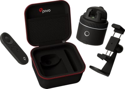 Pivo Pod - Compatibel met Smartphone - 360° Auto Tracking - Starter Kit - Zwart/Zilver
