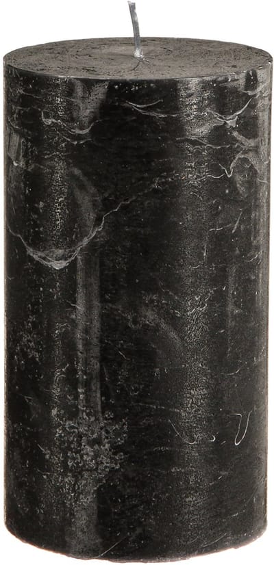 Zwarte pilaarkaarsen 85×150mm 2 stuks, door en door geverfd, elegant v