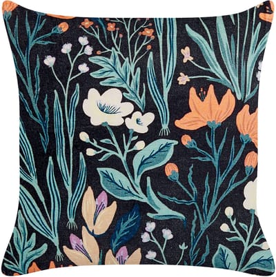 OSMUNDA - Sierkussen - Zwart - 45 x 45 cm - Fluweel