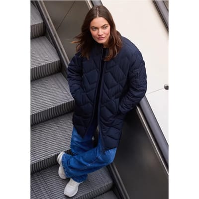 Lange gewatteerde blouson
