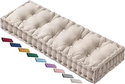 Bankkussen - Zitkussen Tuinbank - Buiten Ontspannen - 10cm Dikke Vulling - 200x60x10cm - Beige