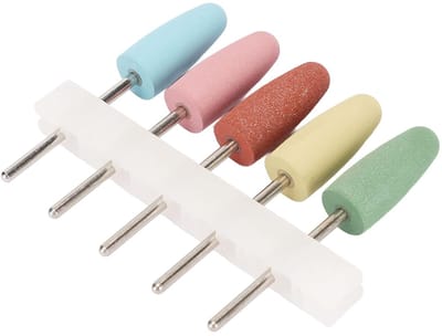 Nagelboren Set - Nagelriemverwijderaar - Nagelverzorging Thuis - Vijf Kleurrijke Bits - 5 Stuks - Multicolor