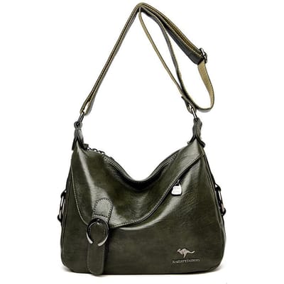 Retro Lock Design Schoudertas voor Dames Street Fashion Grote Capaciteit Dames Crossbody Tas gray