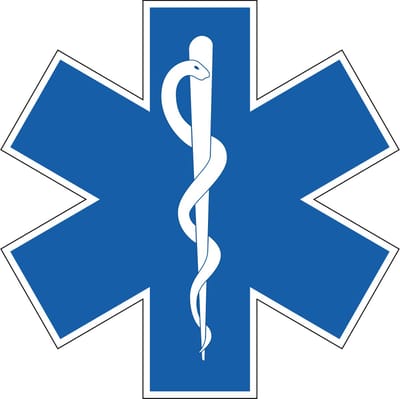 Star of life sticker 50 mm - 10 stuks per kaart