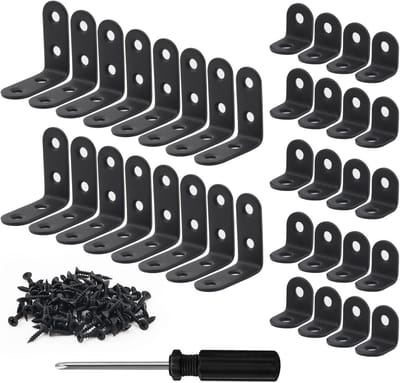 Hoekverbinders 40 stuks - L-hoekbeugels 40 x 40 mm en 20 x 20 mm - Roestvrij Staal voor Meubelmontage