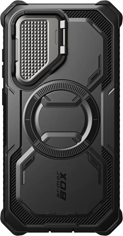 i-Blason, Integrale hoes Geschikt voor Samsung Galaxy S25 Plus Schokbestendig MagSafe compatibel, Zwart