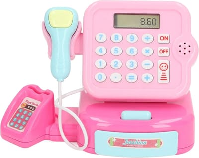 Kassa Speelgoed - Educatief Speelgoed - Fantasie Spelen - Geluidslicht Functie - 19 x 12 x 8 cm