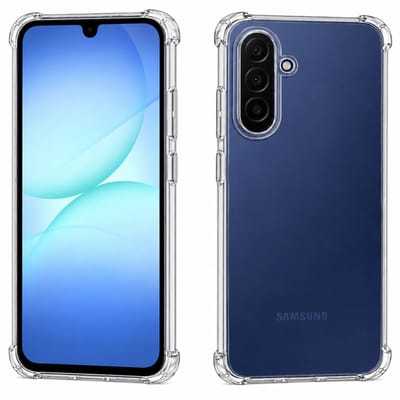 Hoesje geschikt voor Samsung Galaxy A17 - Luchtkussens - Siliconen Hoes- Transparant