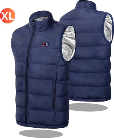 Actania Elektrische Bodywarmer - Heated Vest - Verwarmde Bodywarmer - Jas - Oplaadbaar - Maat XL - Blauw - Heren Model