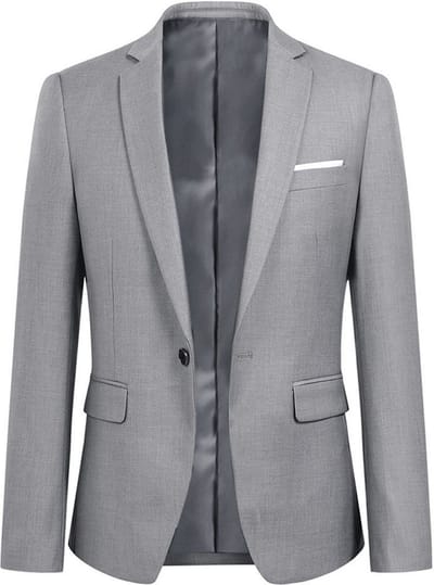 ALLTHEMEN Heren Blazer Suit Jacket - Heren slim fit jas - S