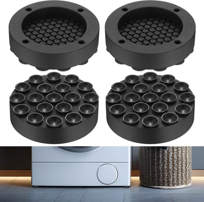 Famanu – 4 stuks wasmachine trillingsdempers anti-vibratiematten - antislipmat wasmachine onderlegger - universele anti-vibratiedemper - wasmachines demper voeten voor koelkast tafel