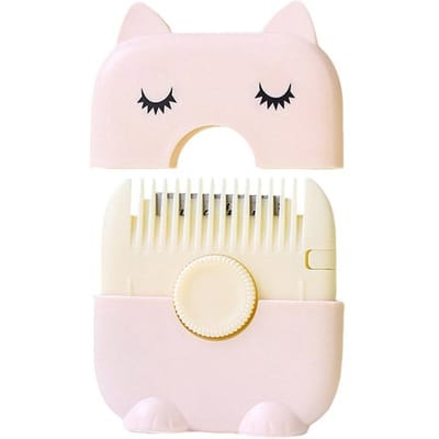 2-in-1 Baby Haarknip- en Kapselkam Knip Pony en Gespleten Haar Pony Trimmer Handmatig Draagbare Kinderhaarknipper