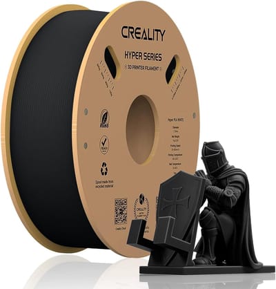 Creality Hyper PLA Filament - Zwart - 1,75 mm - 1 kg - 3D-printerfilament voor Snel Printen - Kluwenvrij - Sterke Hechting & Uitstekende Overhangprestaties - 3D Printer Filament