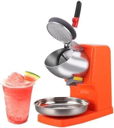 Elektrische IJscrusher - Sneeuwkegelmachine - Cocktails Maken - Krachtige 500W Motor - 100 kg/uur - Rood