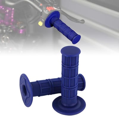 Motorfiets Stuurgrepen - Handgrepen Motor - Comfortabel Rijden - Antislip Rubber - 7/8 inch 22 mm - Blauw