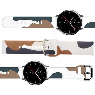 Bracelet Moro bracelet pour Samsung Galaxy Watch 46mm bracelet en silicone bracelet de montre motif 1 black