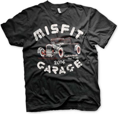 Misfit Garage Heren Tshirt -S- Power Pick Zwart