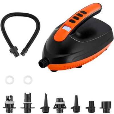 VEVOR Paddleboardpomp (20 PSI) Elektrische SUP-luchtpomp met een opblaassnelheid van 70 l/min, automatische uitschakeling en 12 V DC-aansluiting, ideaal voor opblaasbare paddleboards en tenten
